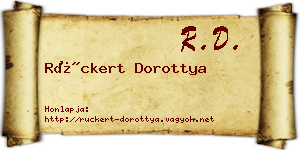 Rückert Dorottya névjegykártya